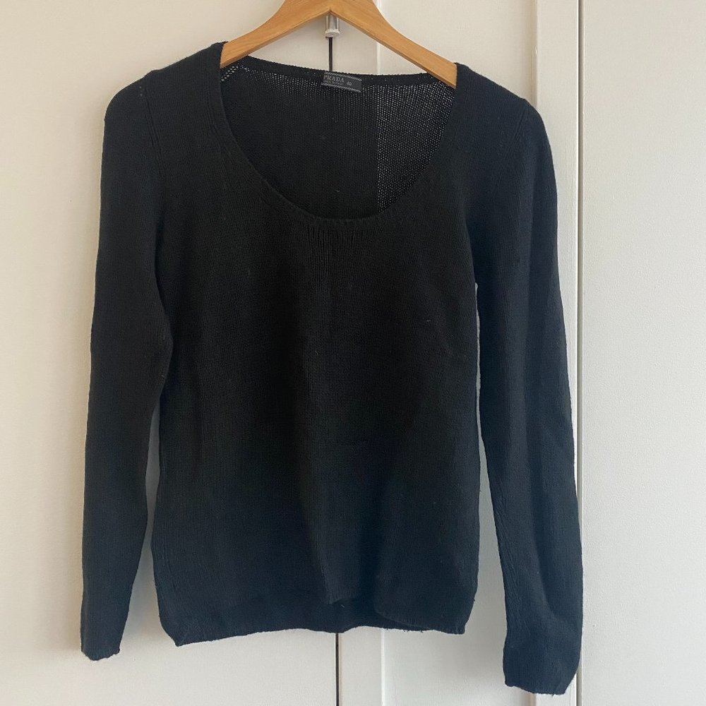 Prada Black Cashmere Sweater - Size US 4